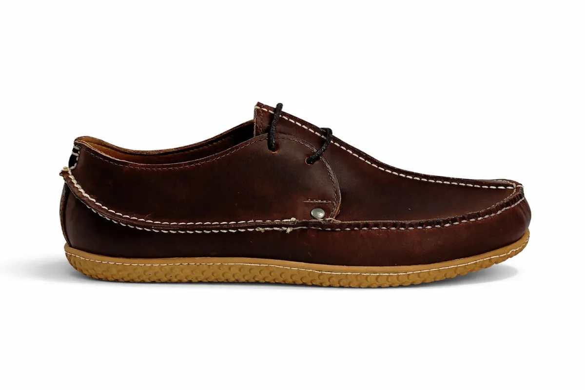 Men's Horween Meridian - EXERSOLE® by Quoddy "Barefoot": Brown Leather made by Quoddy