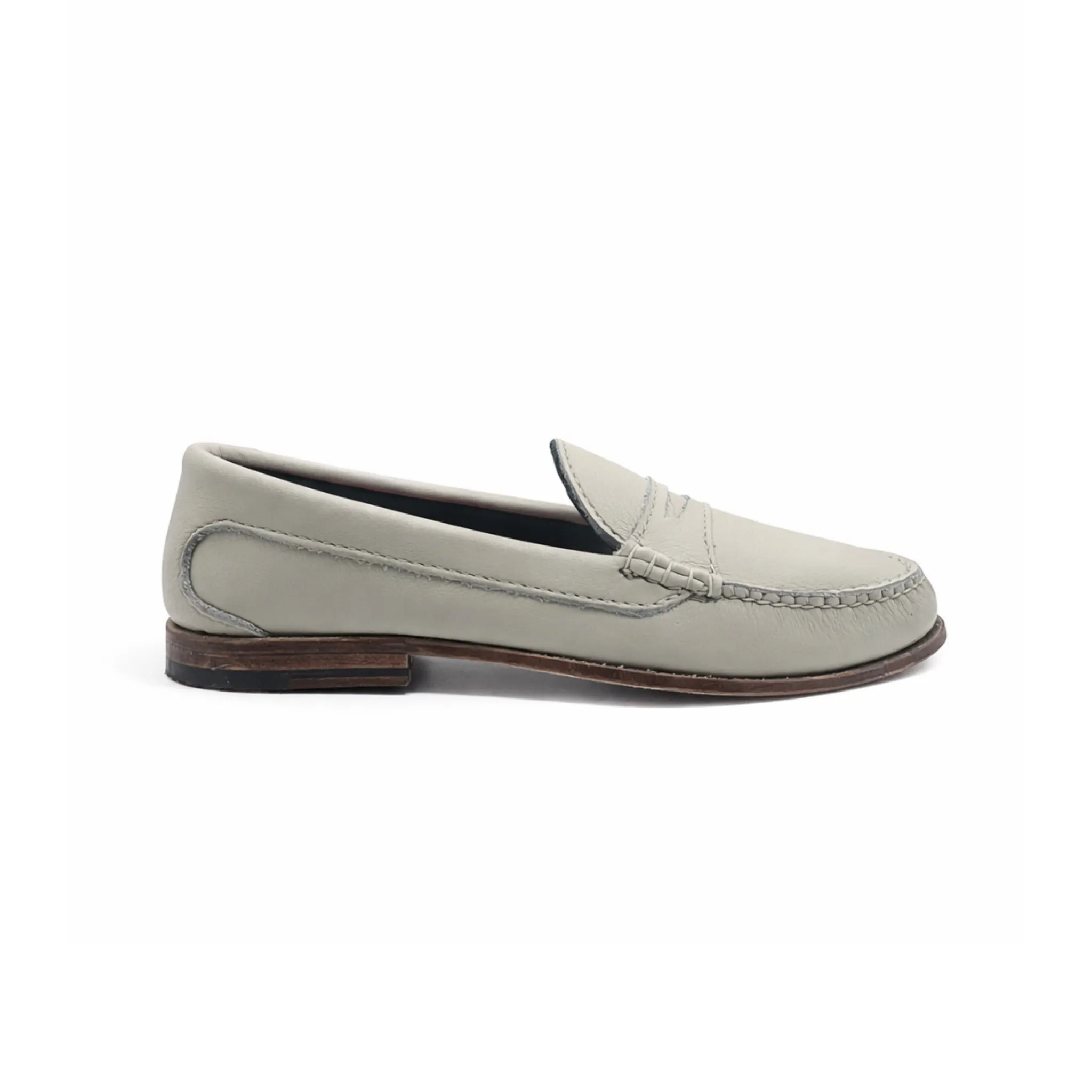 KKB Penny Loafer: Winter White Leather sold by Quoddy