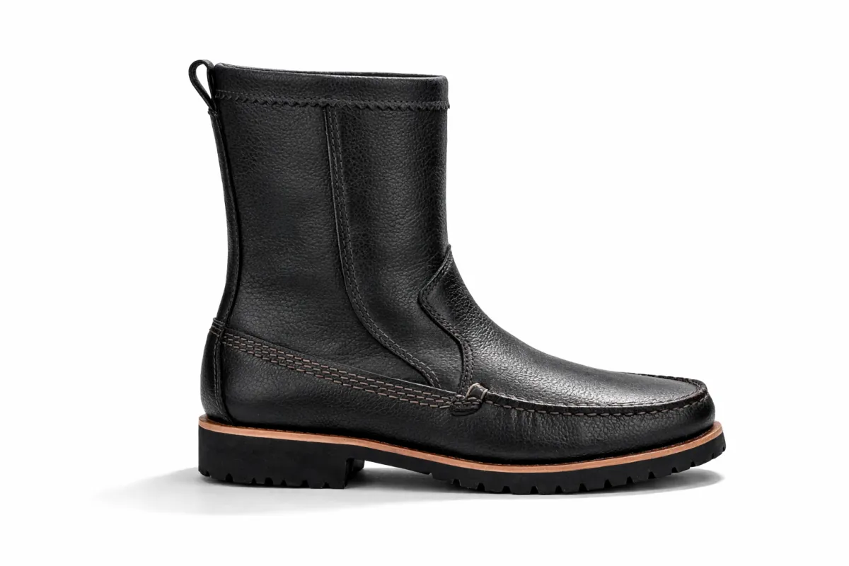 Men's Falmouth Pull On Boot - Grizzly Black made by Quoddy