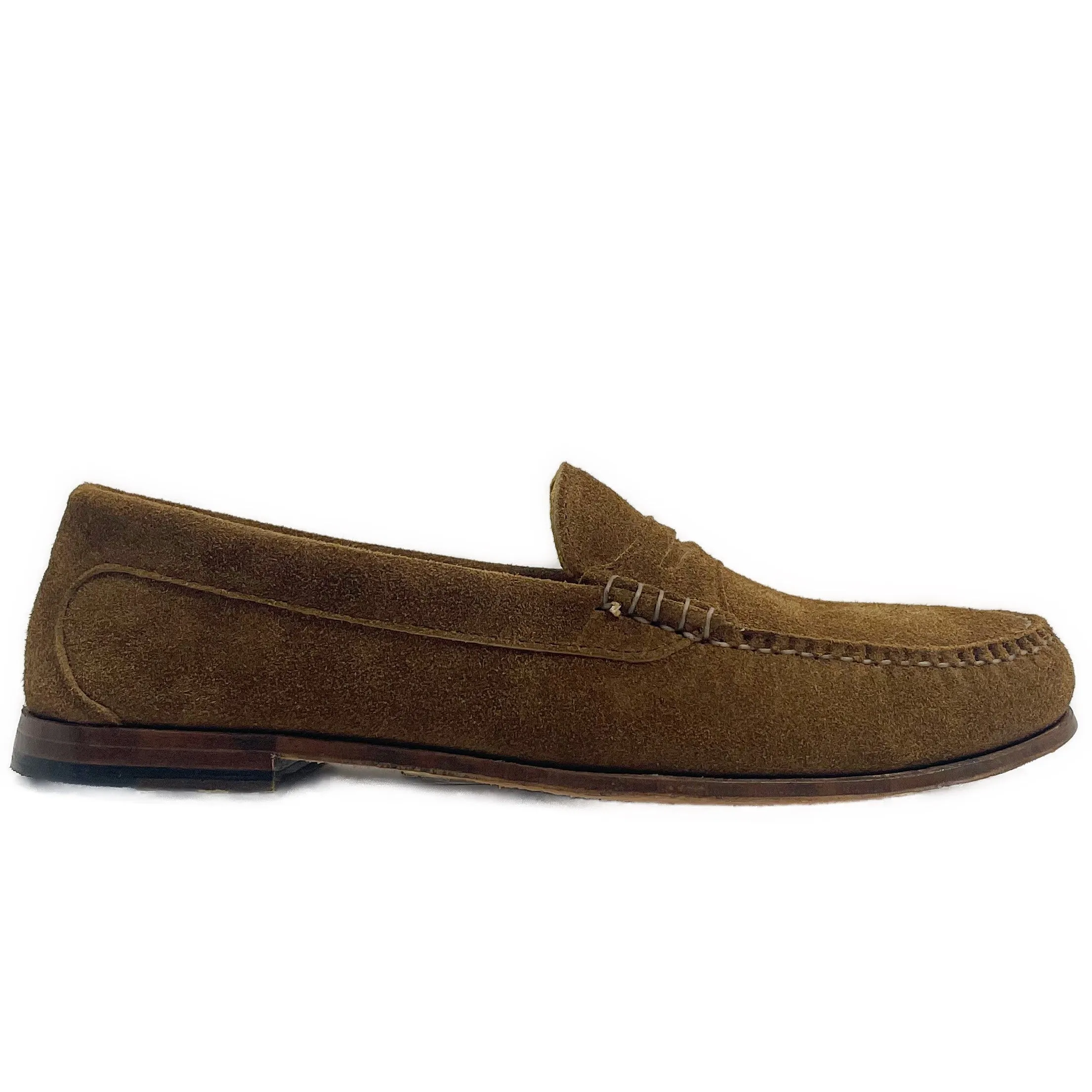 Men’s True Penny: Mushroom Suede LE sold by Quoddy