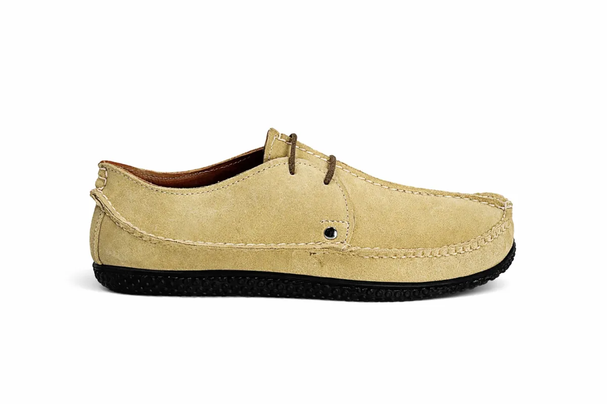 Men's Meridian - EXERSOLE® by Quoddy, "Barefoot": Sand Suede made by Quoddy