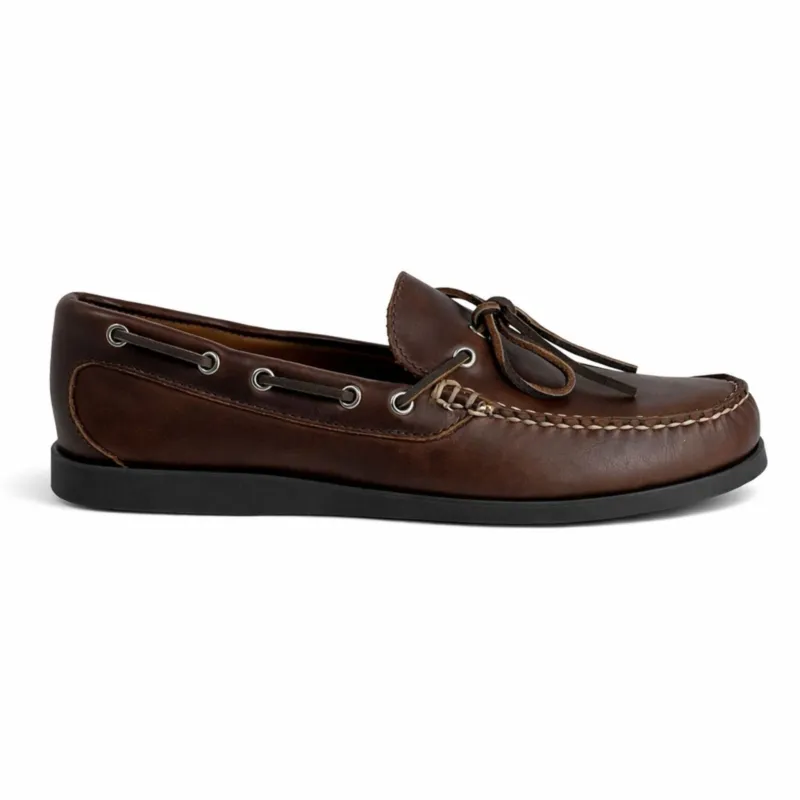 In Stock Men’s Canoe Shoe: Brown made by Quoddy
