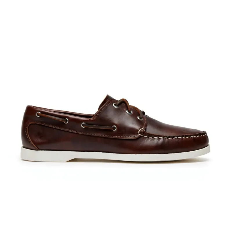In Stock Men’s Quoddy Head Boat Shoe: Brown made by Quoddy