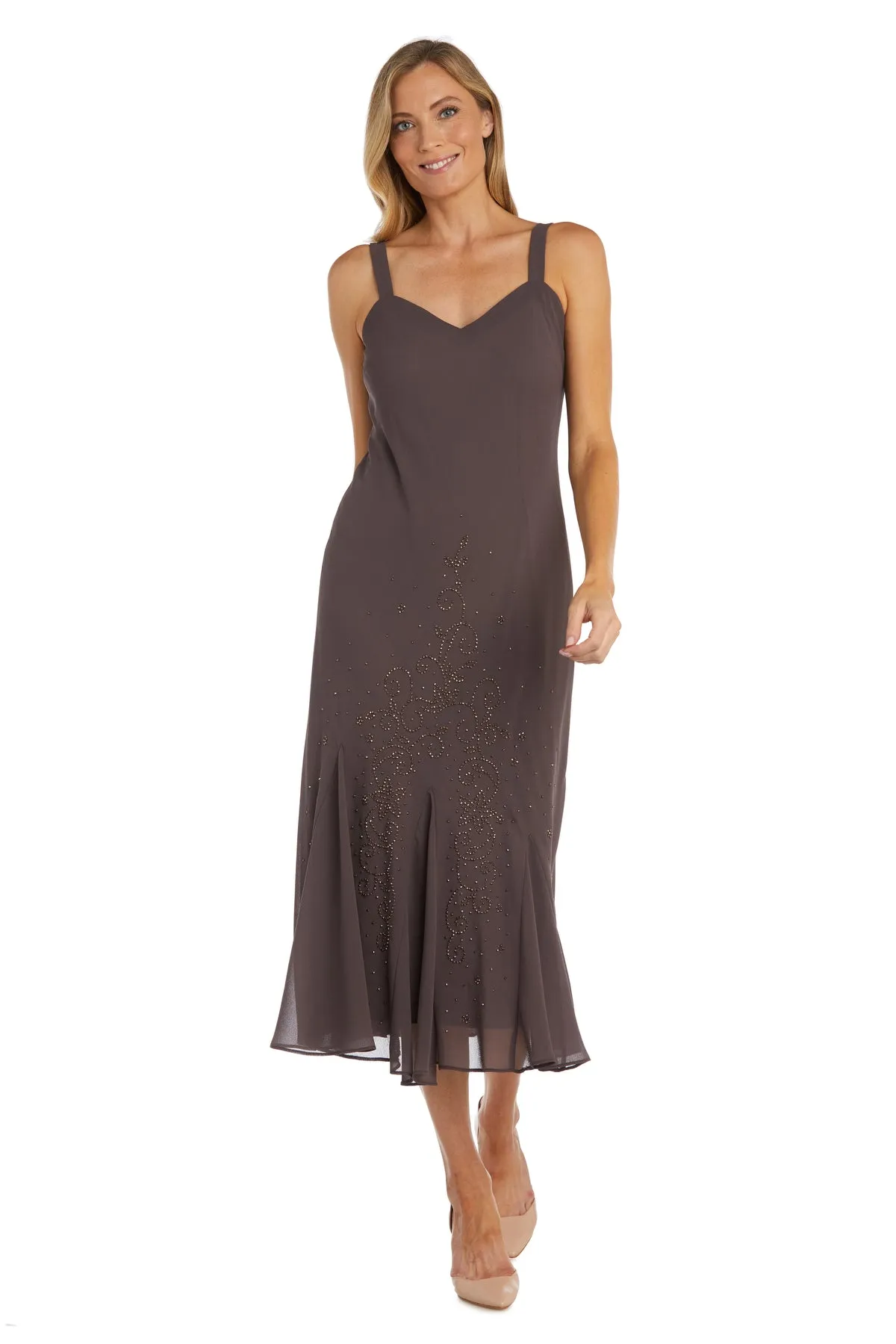 Beaded Slip Chiffon Jacket Dress sold by R&M Richards product image thumbnail 3