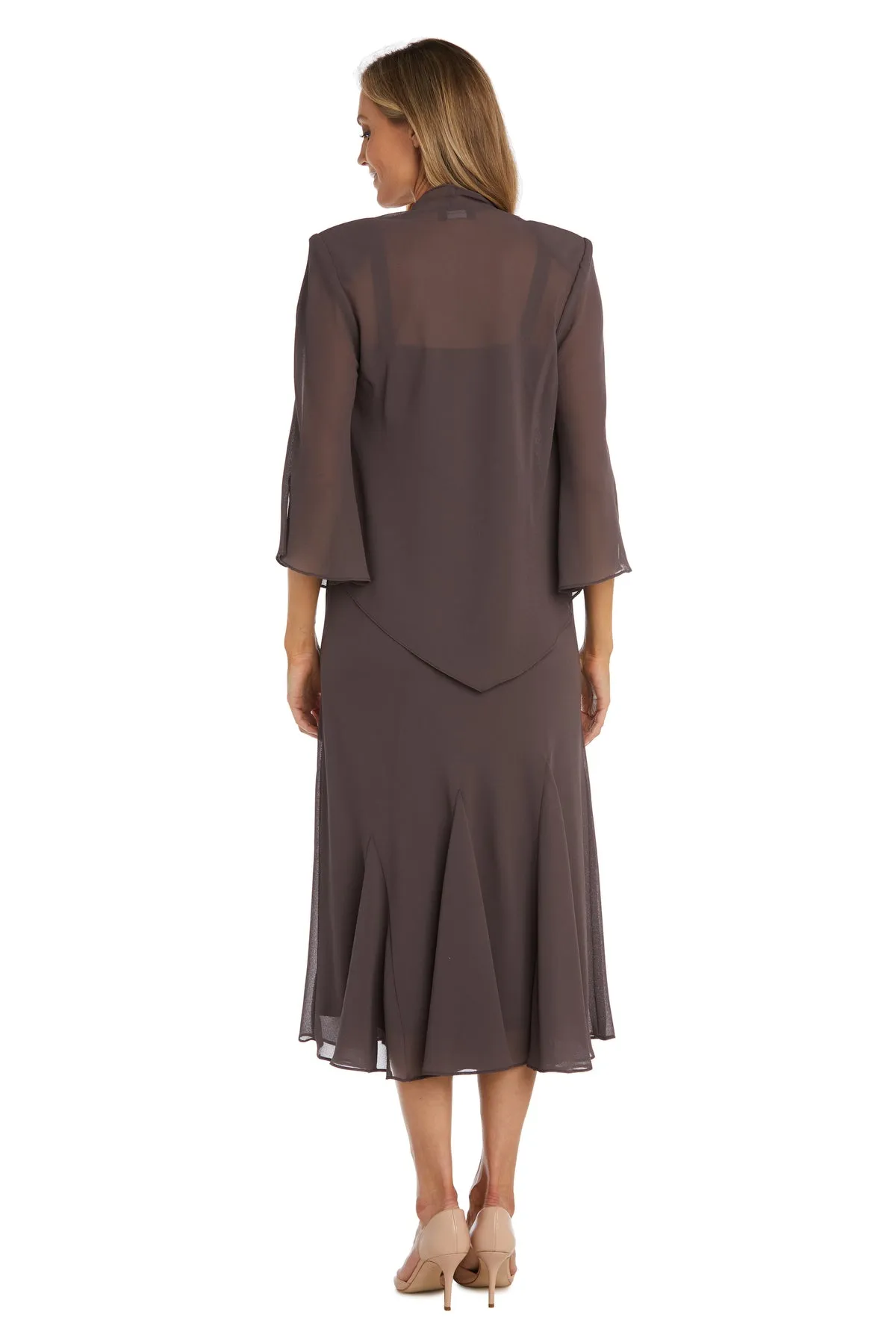 Beaded Slip Chiffon Jacket Dress sold by R&M Richards product image thumbnail 2