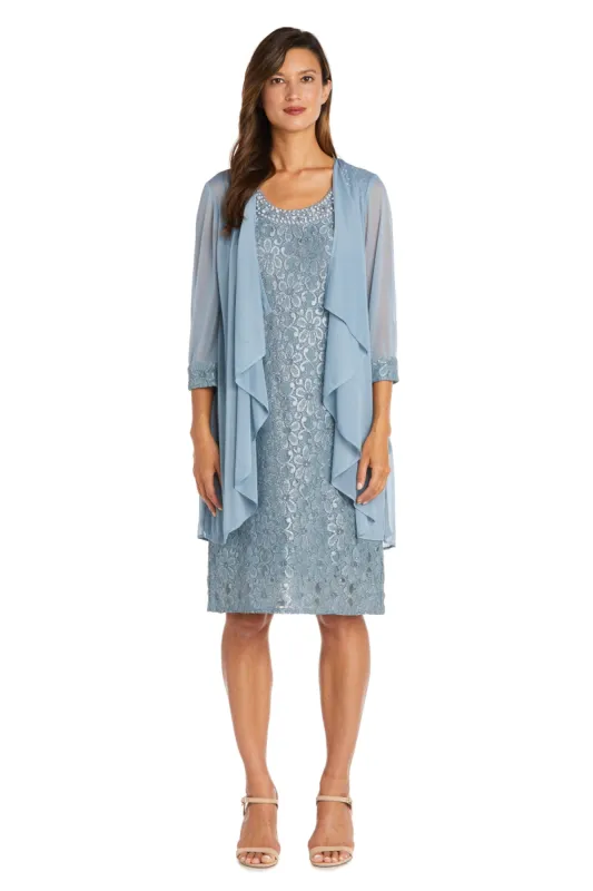 Lace Shift Dress with Pearl Embellishment - Petite sold by R&M Richards