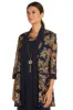 Two-Piece Printed Brocade Jacket and Dress Set - Petite sold by R&M Richards