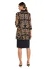 Two-Piece Printed Brocade Jacket and Dress Set - Petite sold by R&M Richards