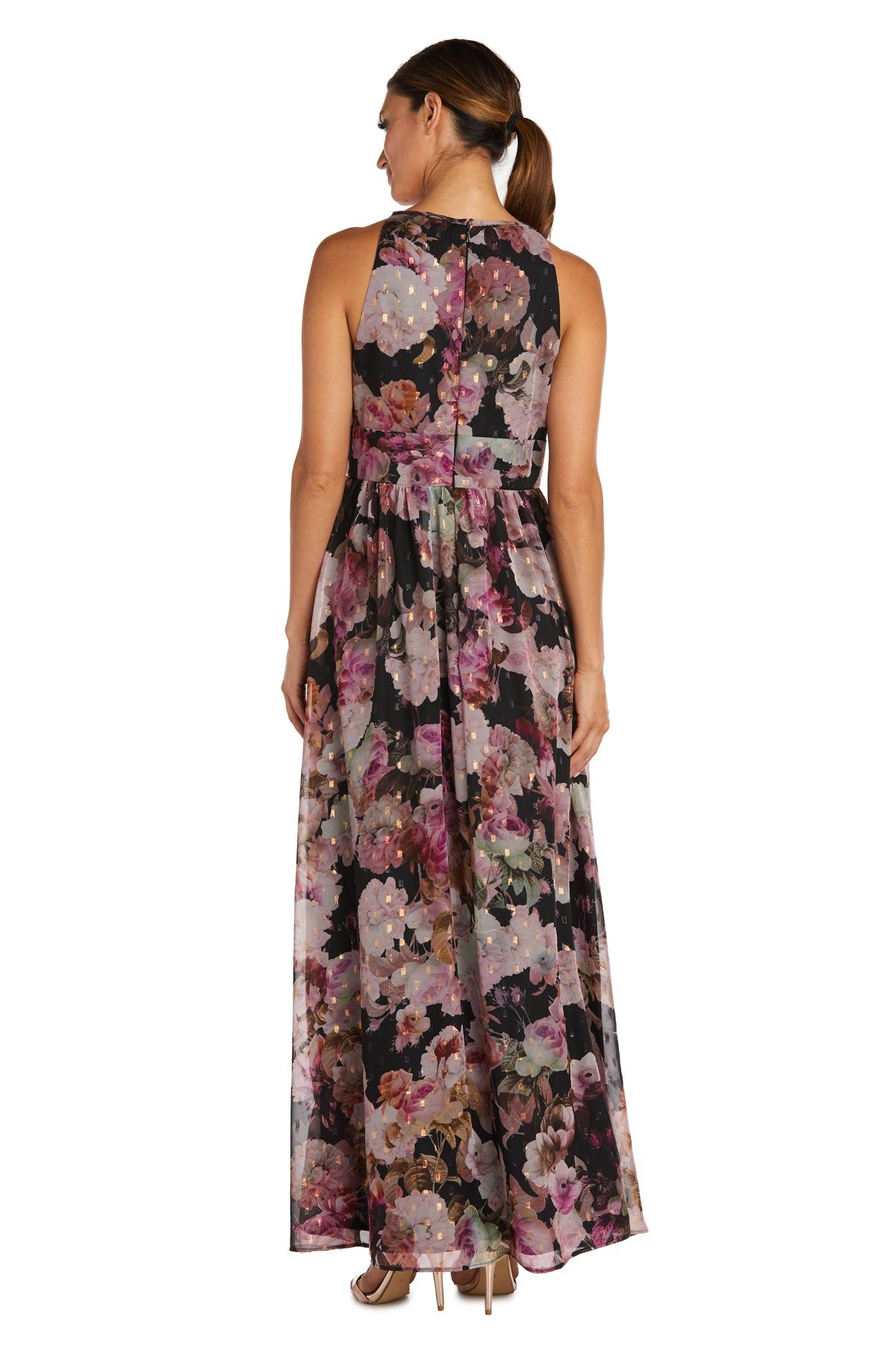 Print Floral Clip Cutaway Halter Dress sold by R&M Richards product image thumbnail 2