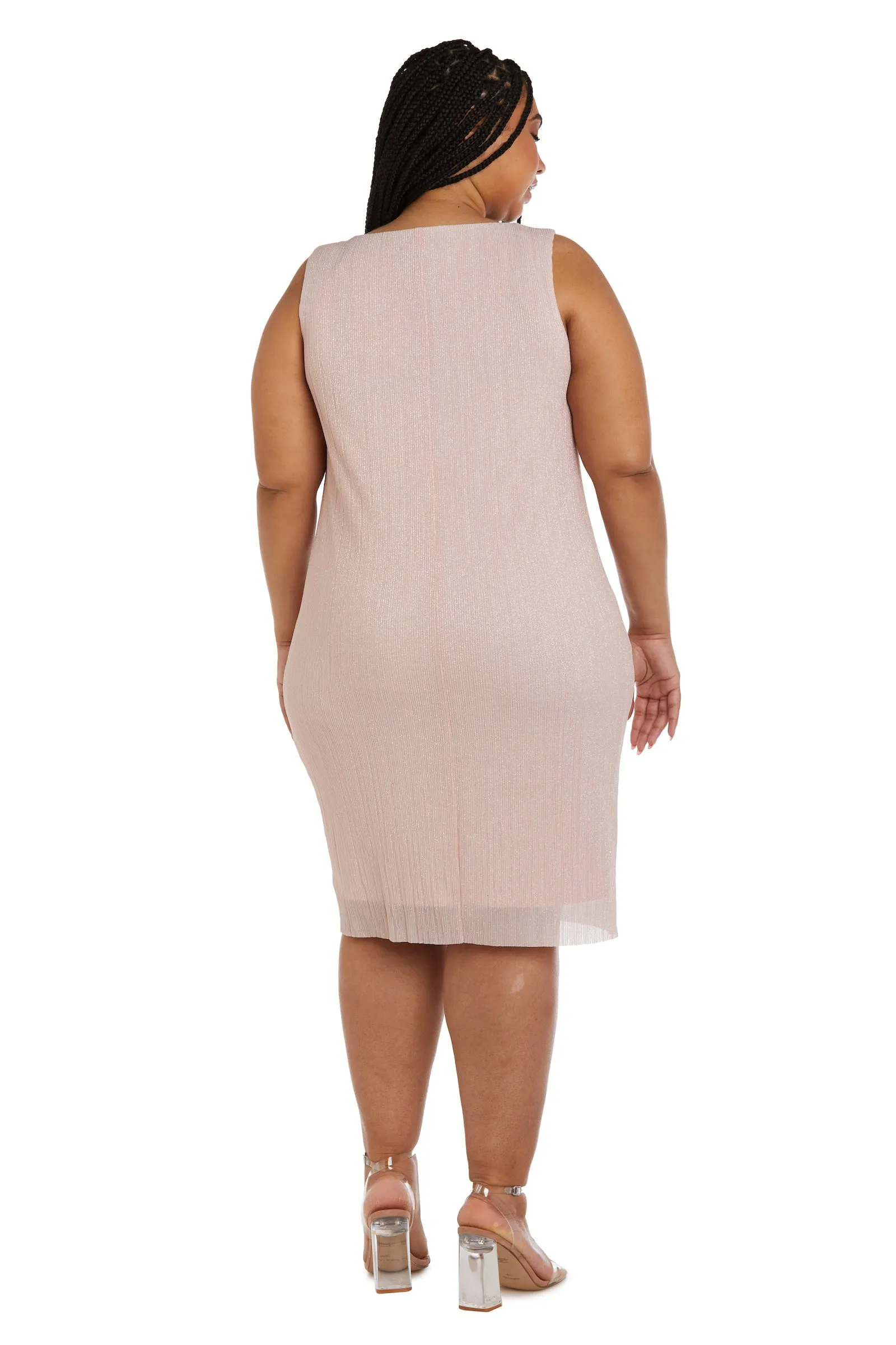 Two-Piece Flyaway Jacket Dress with Jewel Neckline - Plus sold by R&M Richards product image thumbnail 4