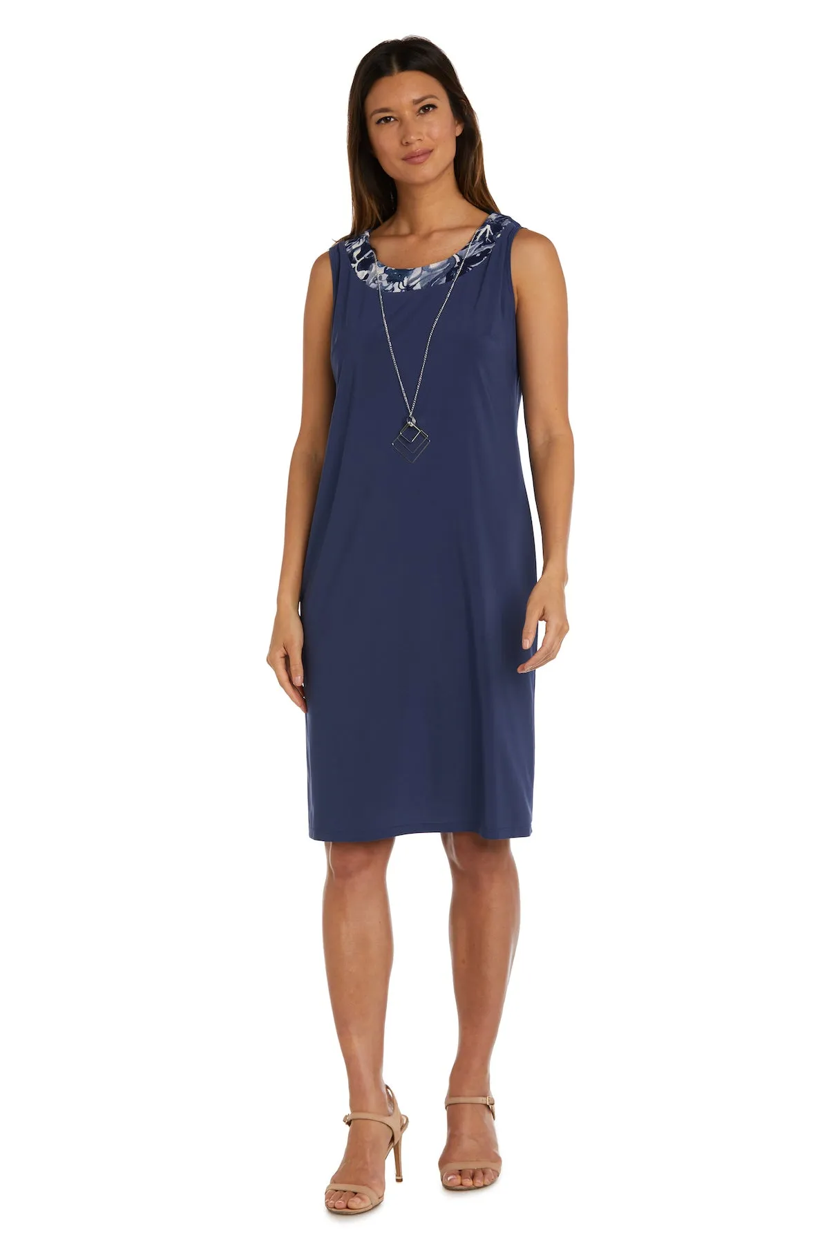 Two Piece Puff Print Power Mesh and Ity Jacket Dress - Petite sold by R&M Richards product image thumbnail 3