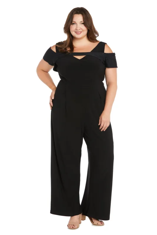 Jumpsuit with Rhinestone detail - Plus sold by R&M Richards