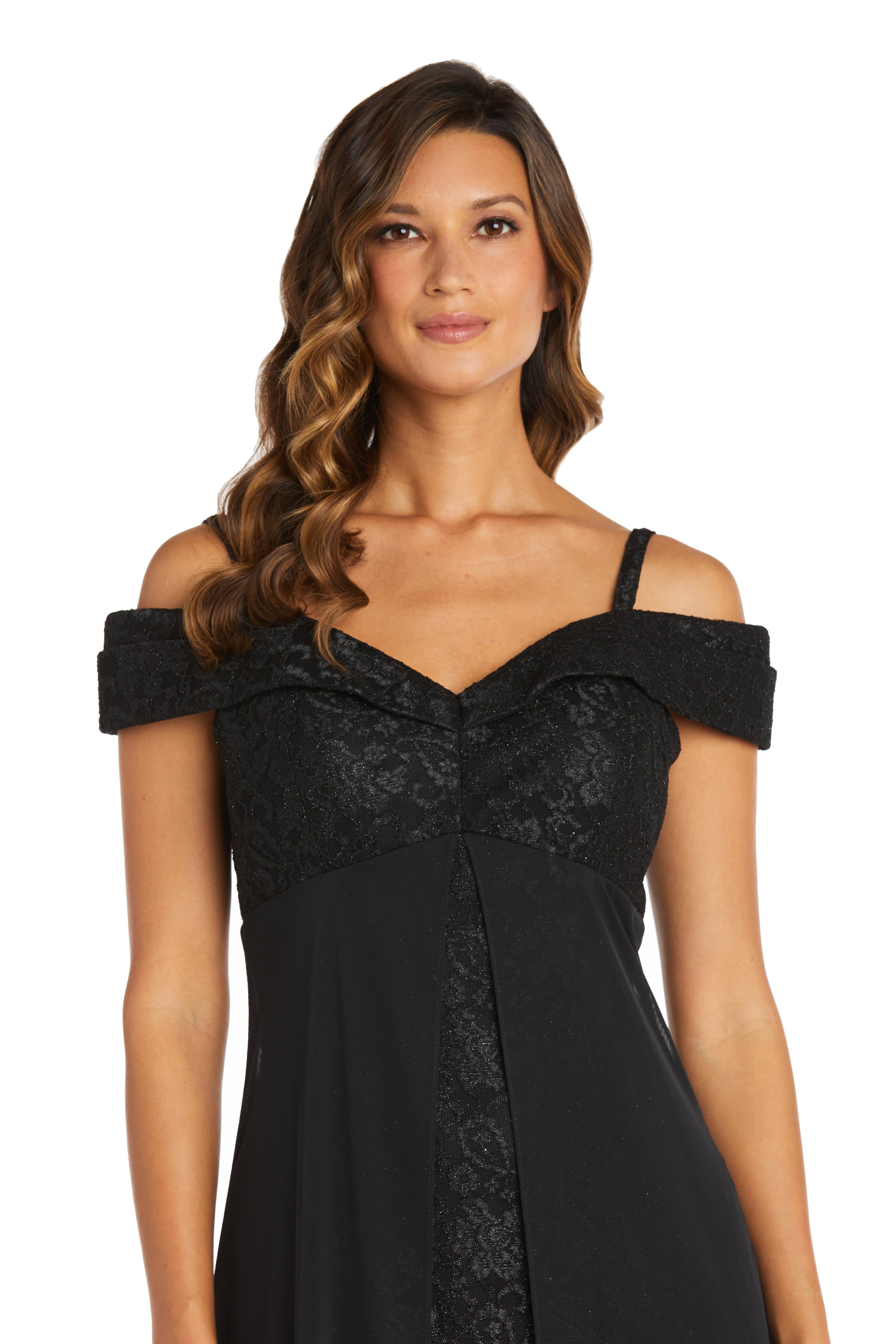 Off The Shoulder Shimmering Lace Gown - Petite sold by R&M Richards product image thumbnail 3