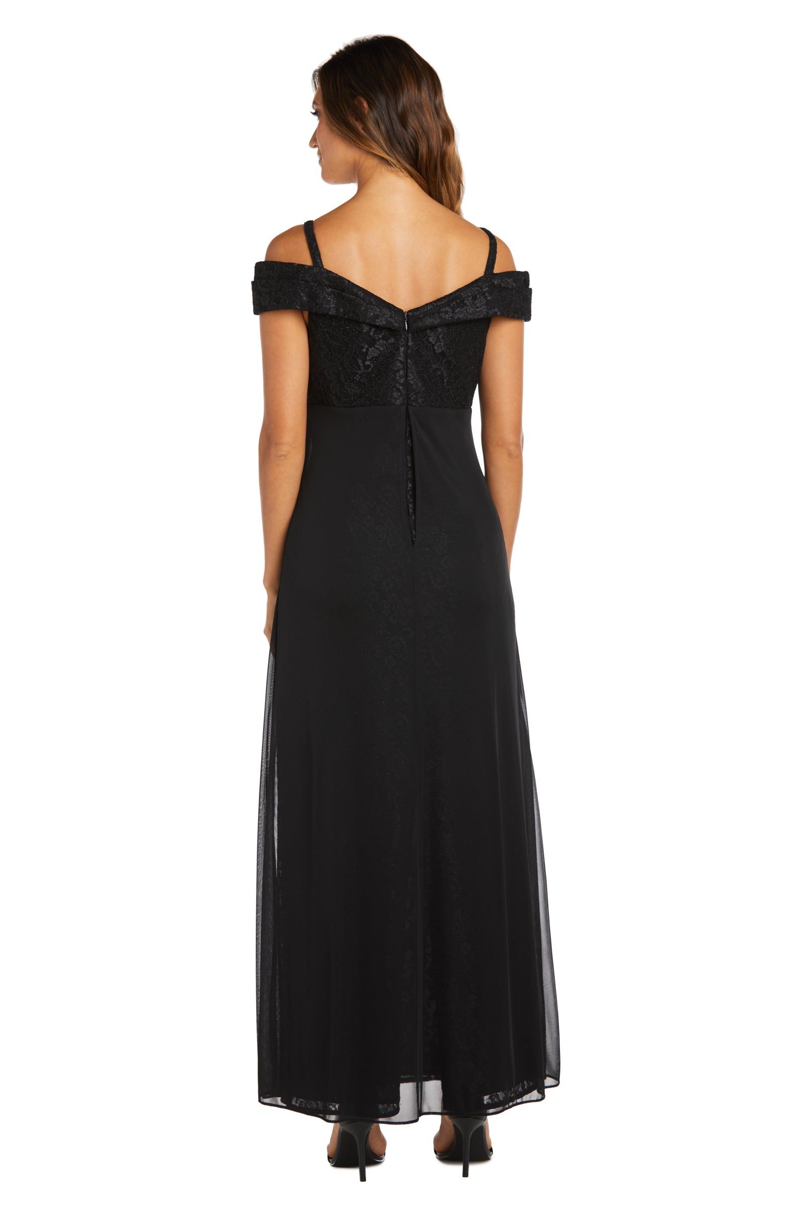 Off The Shoulder Shimmering Lace Gown - Petite sold by R&M Richards product image thumbnail 2