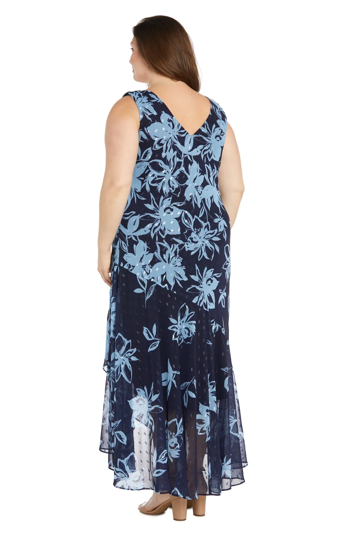 High-Low Floral Print Jacket Dress - Plus sold by R&M Richards product image thumbnail 4