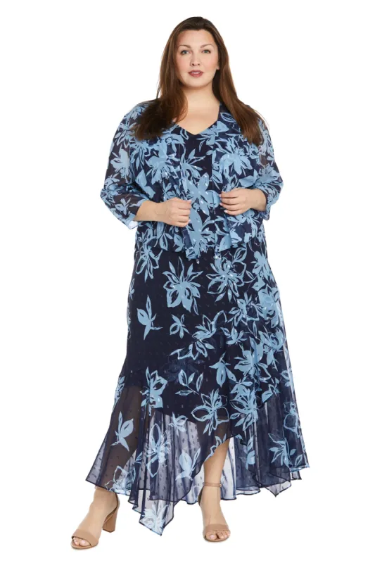 High-Low Floral Print Jacket Dress - Plus sold by R&M Richards