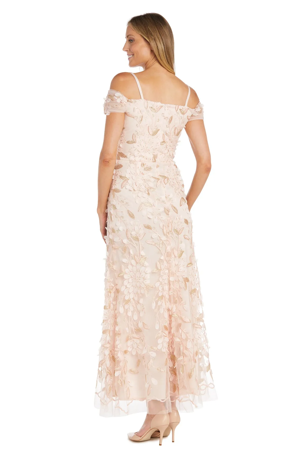 Off The Shoulder Gown with 3D Floral Embroidery sold by R&M Richards product image thumbnail 2