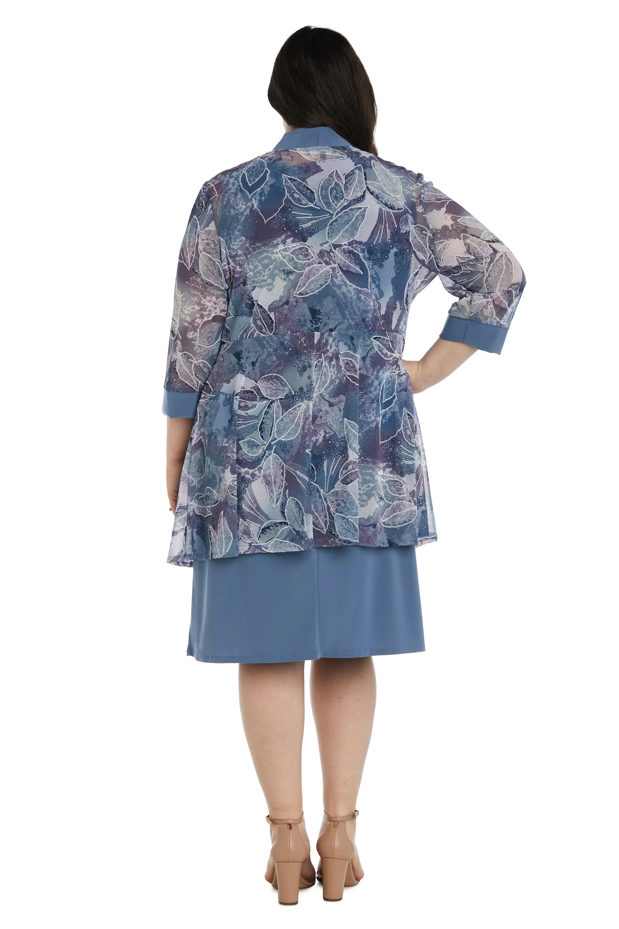 Two-Piece Printed Jacket and Dress Set - Plus sold by R&M Richards product image thumbnail 2