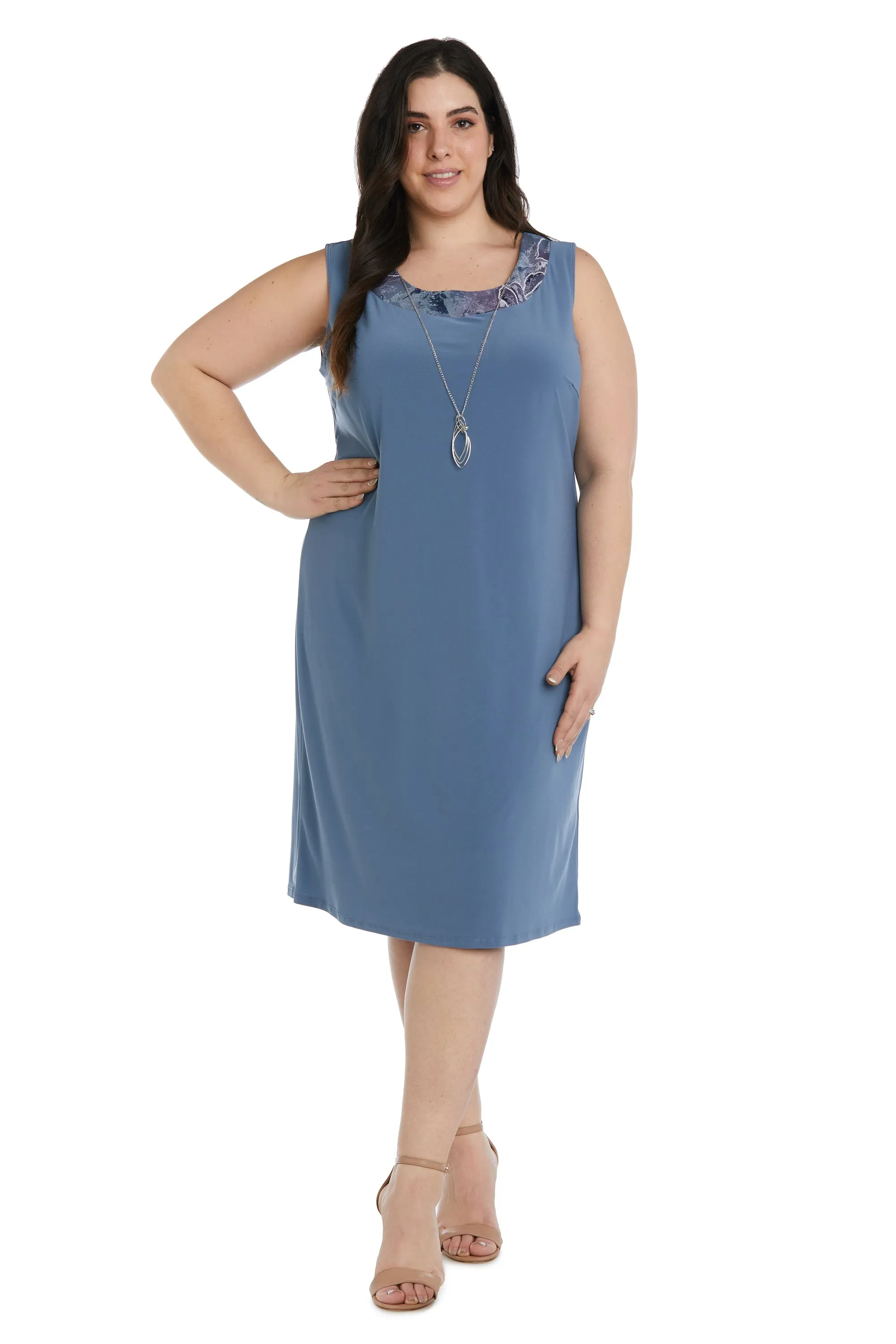 Two-Piece Printed Jacket and Dress Set - Plus sold by R&M Richards product image thumbnail 3