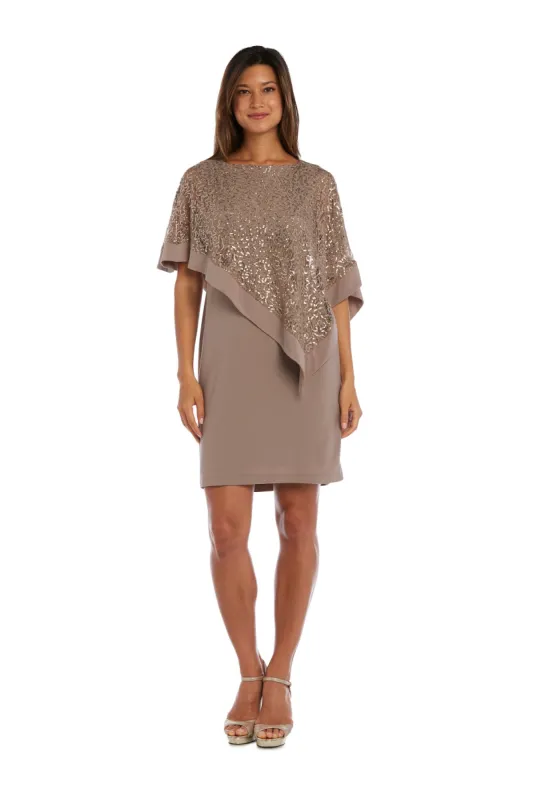Knee-Length Dress and Sequined Poncho Set sold by R&M Richards