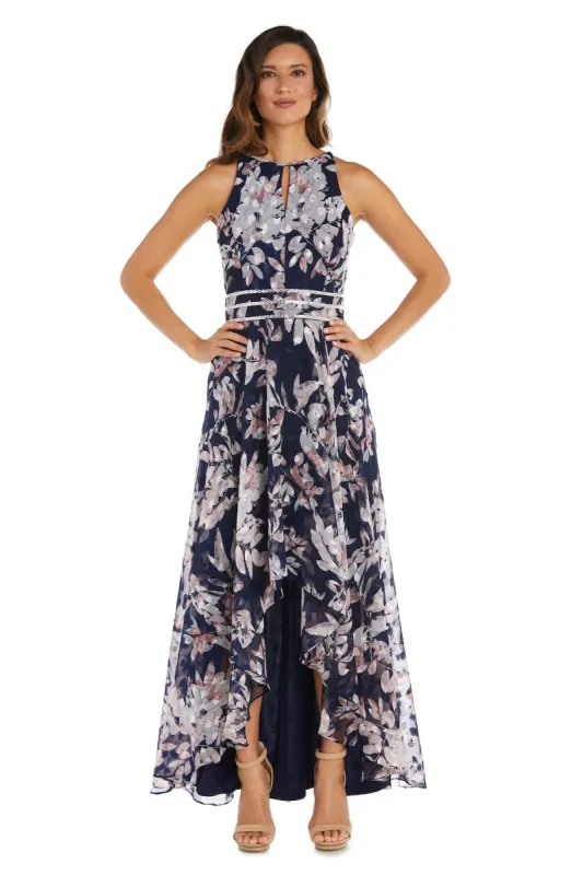 High-Low Dress with Rhinestone Waist Detail - Petite sold by R&M Richards