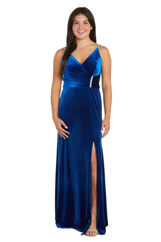Nightway Velvet Evening Gown with Rhinestone Detail sold by R&M Richards
