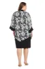 Sequin Floral Printed Jacket Dress - Plus sold by R&M Richards