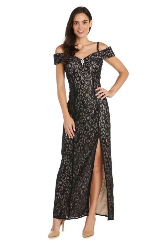 Off the shoulder Evening Gown sold by R&M Richards