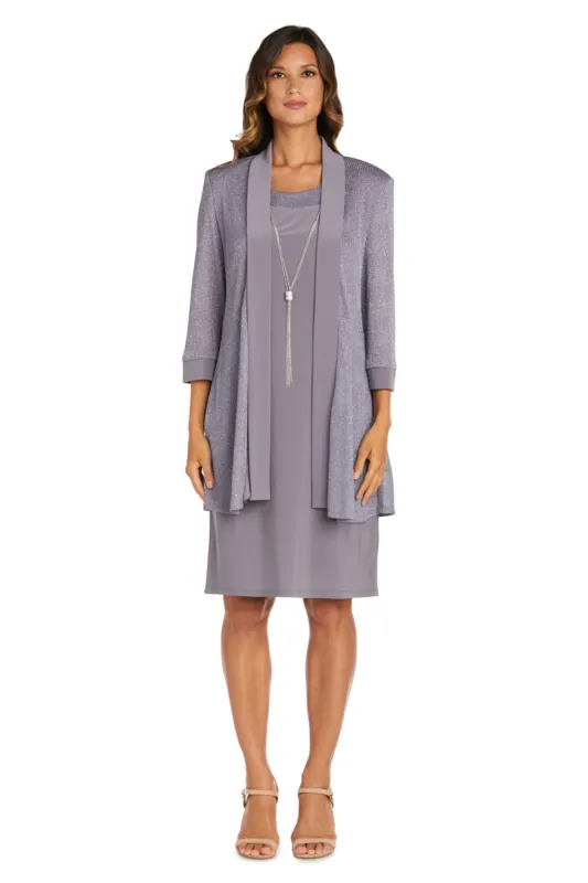 Two-Piece Sleeveless Dress and Metallic Detailed Jacket Set sold by R&M Richards