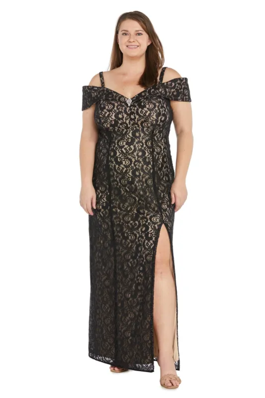 Off the shoulder Evening Gown - Plus sold by R&M Richards