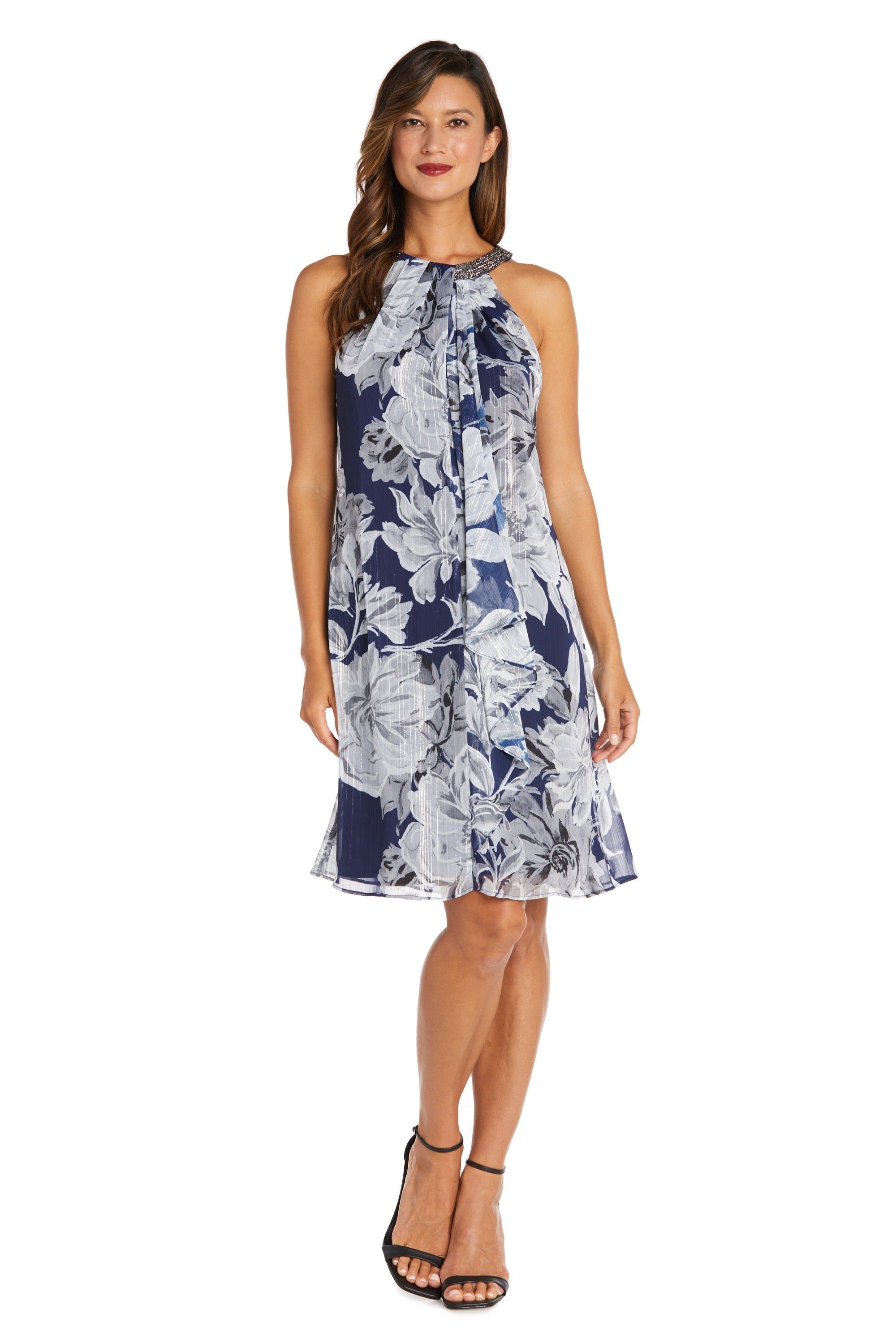 Floral Chiffon Dress with Rhinestone Detail sold by R&M Richards