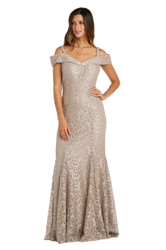 Off the Shoulder Fishtail Evening Gown sold by R&M Richards
