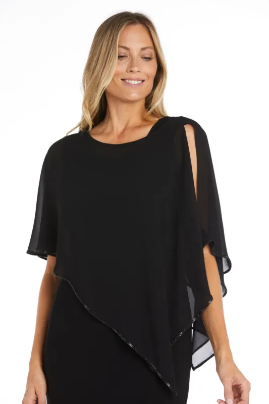 Chiffon Poncho with Rhinestone Trim Around The Edges sold by R&M Richards