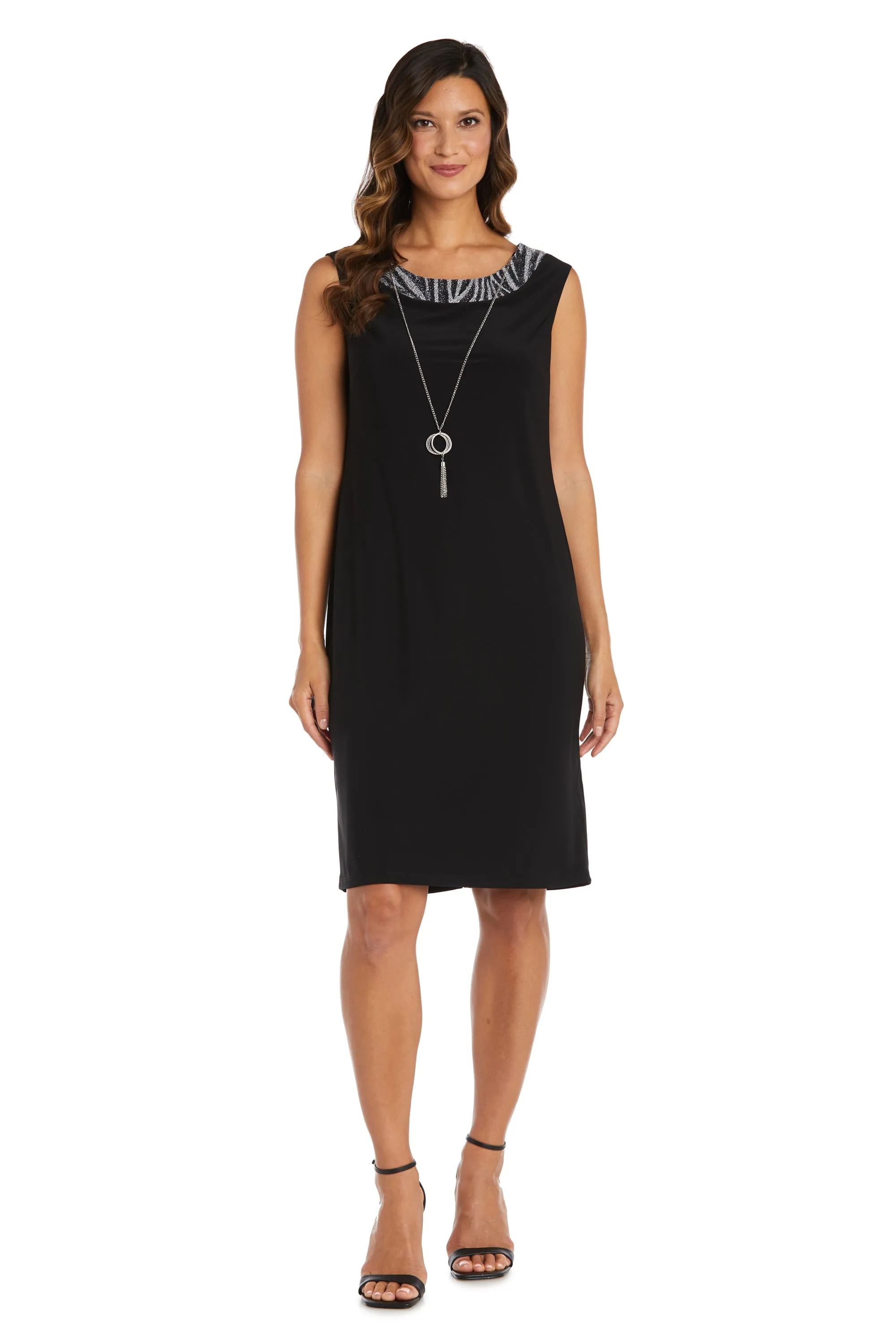 Two-Piece Metallic Knit Jacket Dress sold by R&M Richards product image thumbnail 3