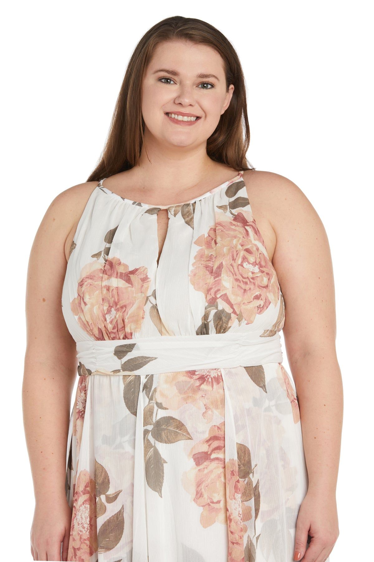 Floral Halter Keyhole Dress - Plus sold by R&M Richards product image thumbnail 3
