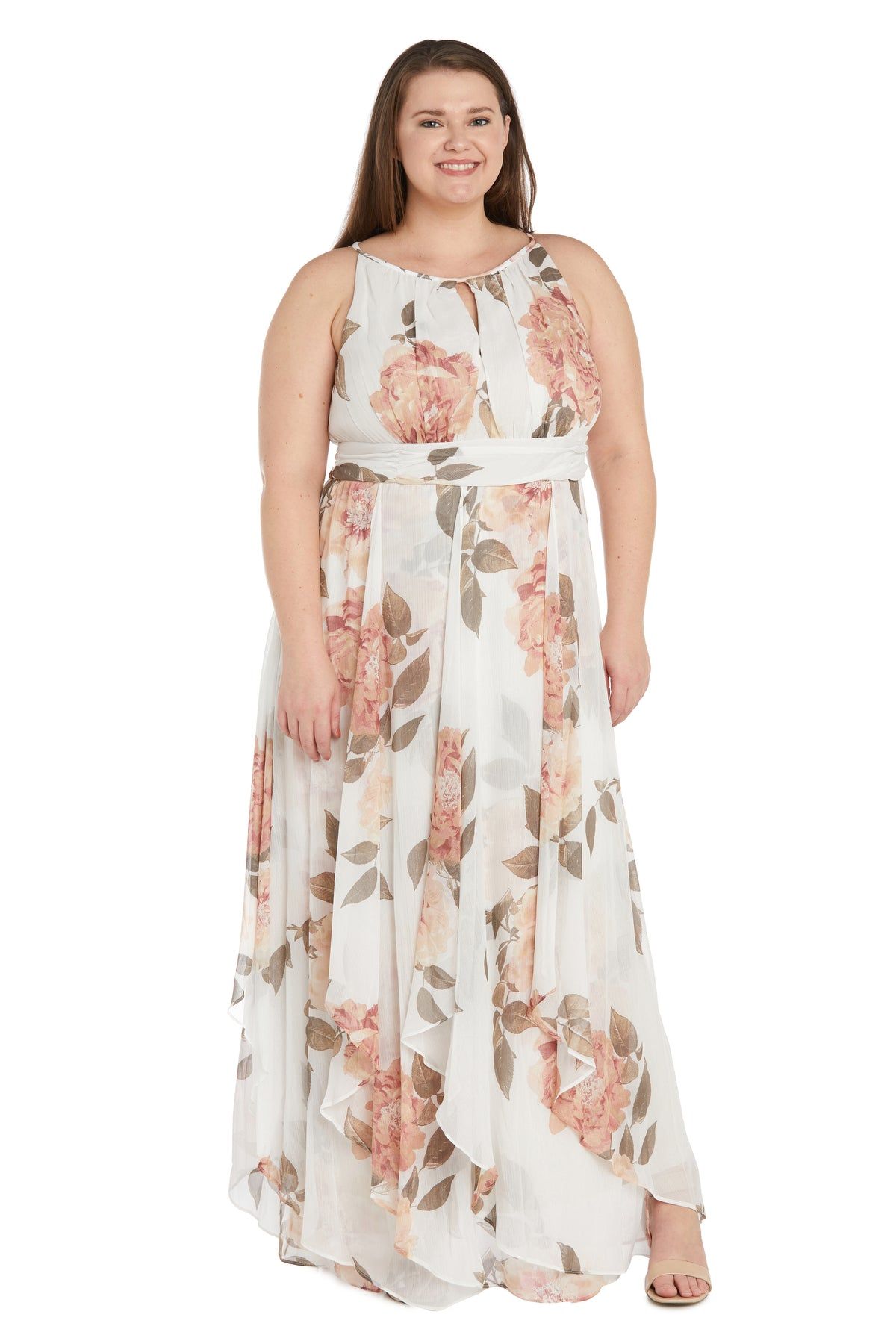 Floral Halter Keyhole Dress - Plus sold by R&M Richards