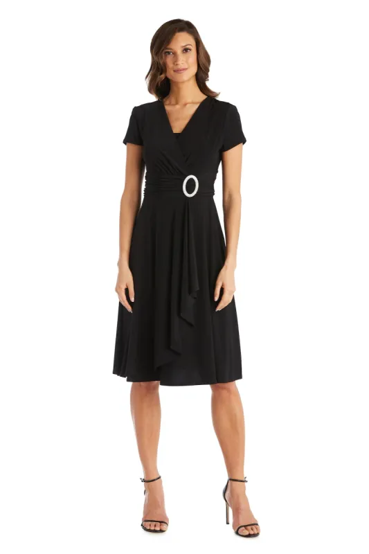 Faux Wrap Dress with Waist Embellishment sold by R&M Richards