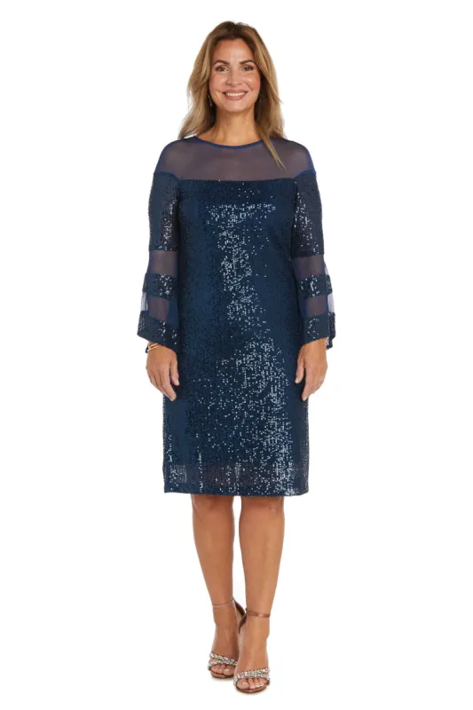 Short Sequin Dress with Bell Sleeves sold by R&M Richards