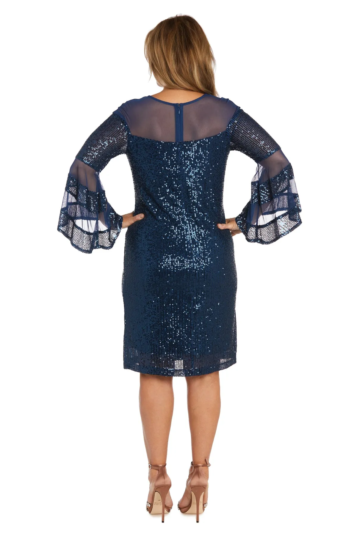 Short Sequin Dress with Bell Sleeves sold by R&M Richards product image thumbnail 2
