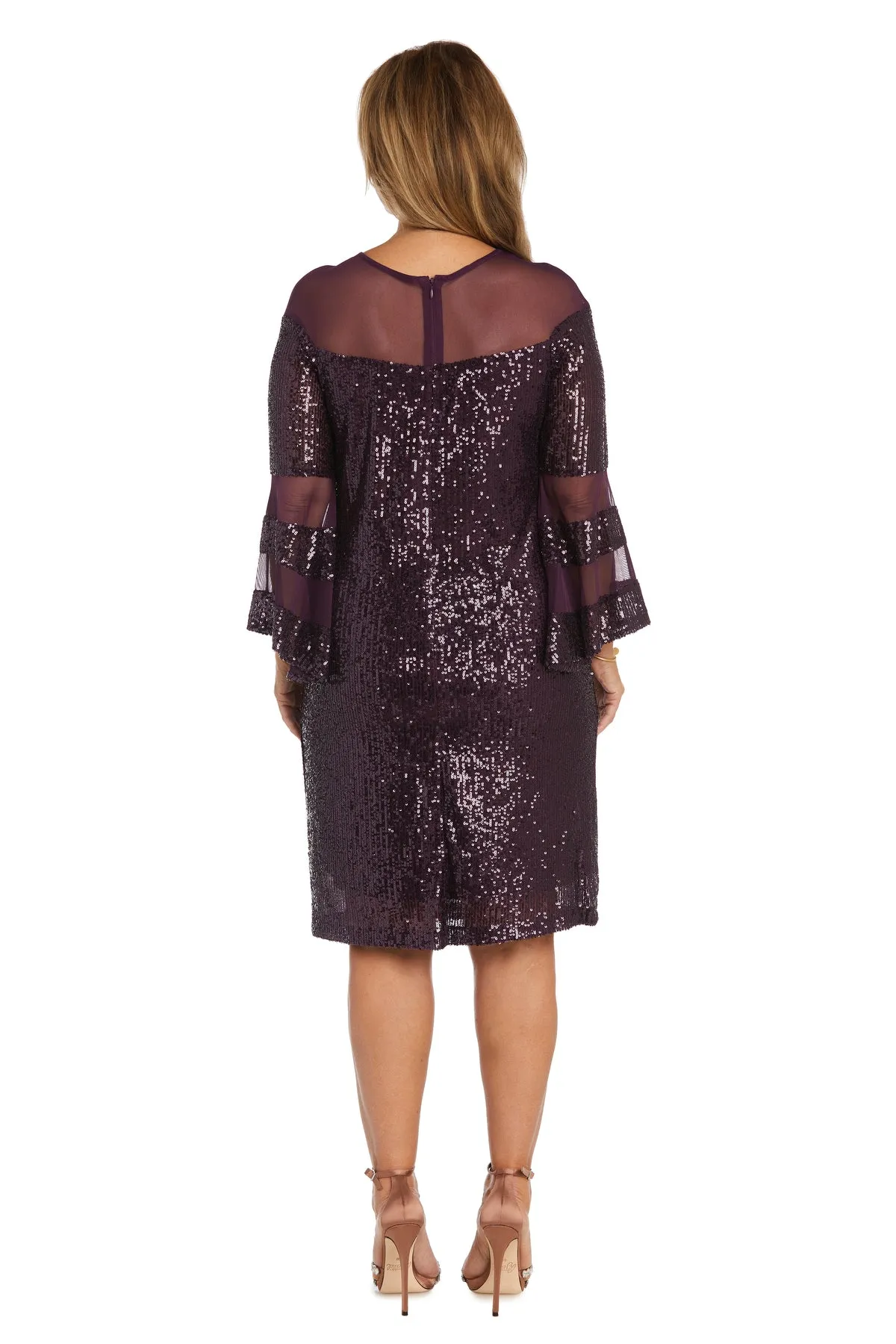Short Sequin Dress with Bell Sleeves sold by R&M Richards product image thumbnail 5