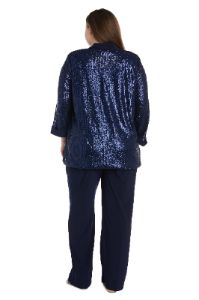 Beaded Jacket Set with Matching Pant - Plus sold by R&M Richards