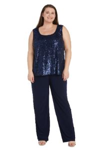 Beaded Jacket Set with Matching Pant - Plus sold by R&M Richards