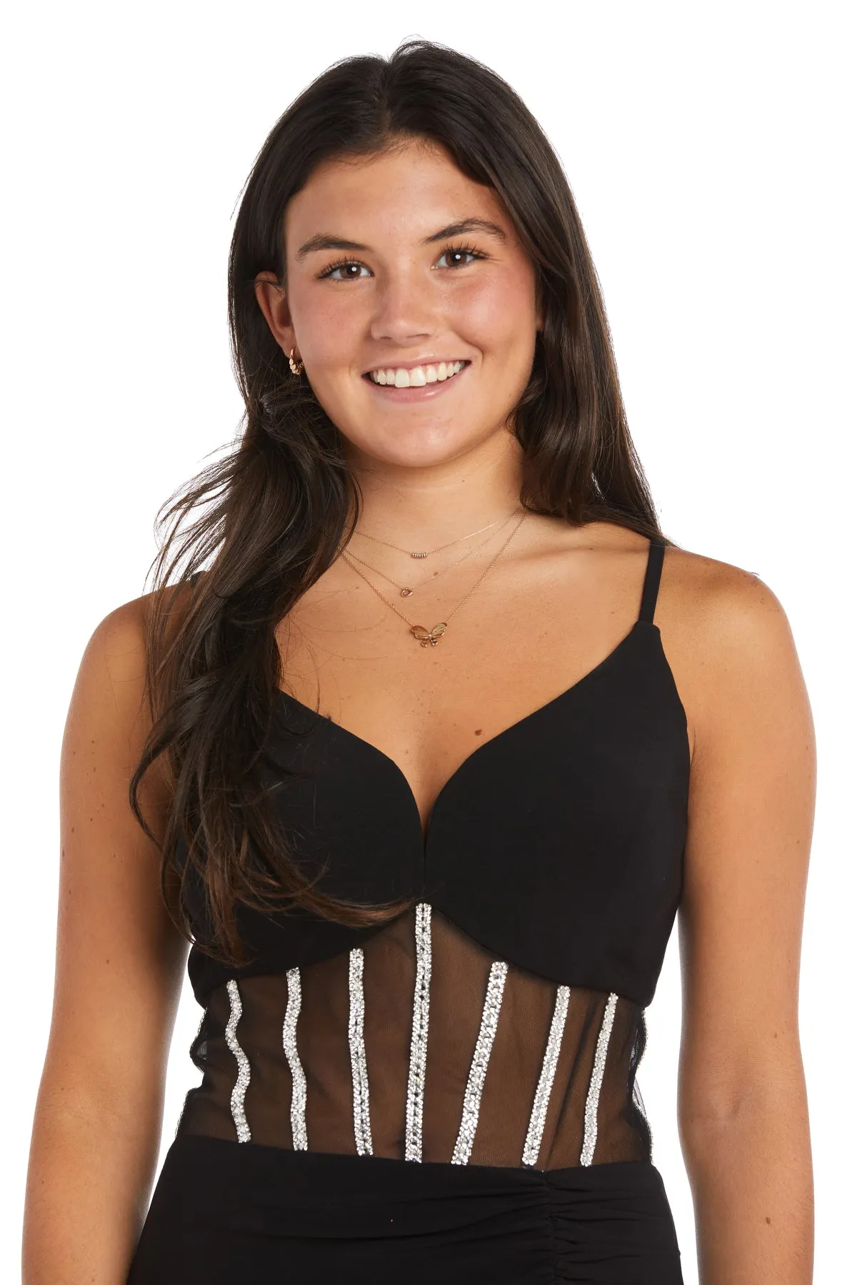 Jemma Rhinestone Corset Gown sold by R&M Richards product image thumbnail 3