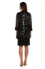 Two-Piece Sequin Swirl Jacket Dress  - Petite sold by R&M Richards