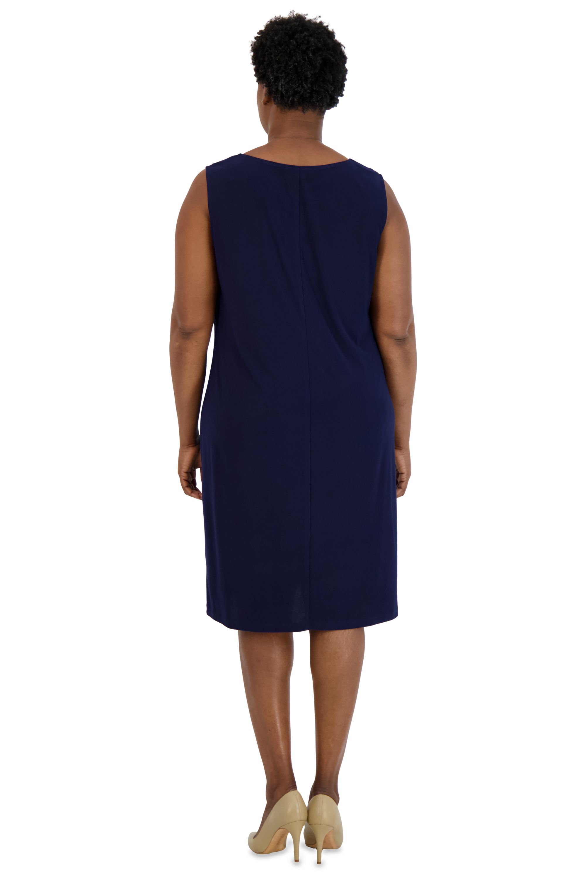 Two-Piece Ombre Metallic Foil Jacket Dress - Plus sold by R&M Richards product image thumbnail 4