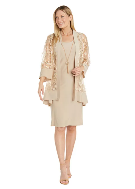 Elegant 3D Floral Jacket Dress - Petite sold by R&M Richards
