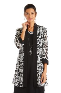 Swirled Daytime Printed Jacket Dress With Detachable Necklace sold by R&M Richards