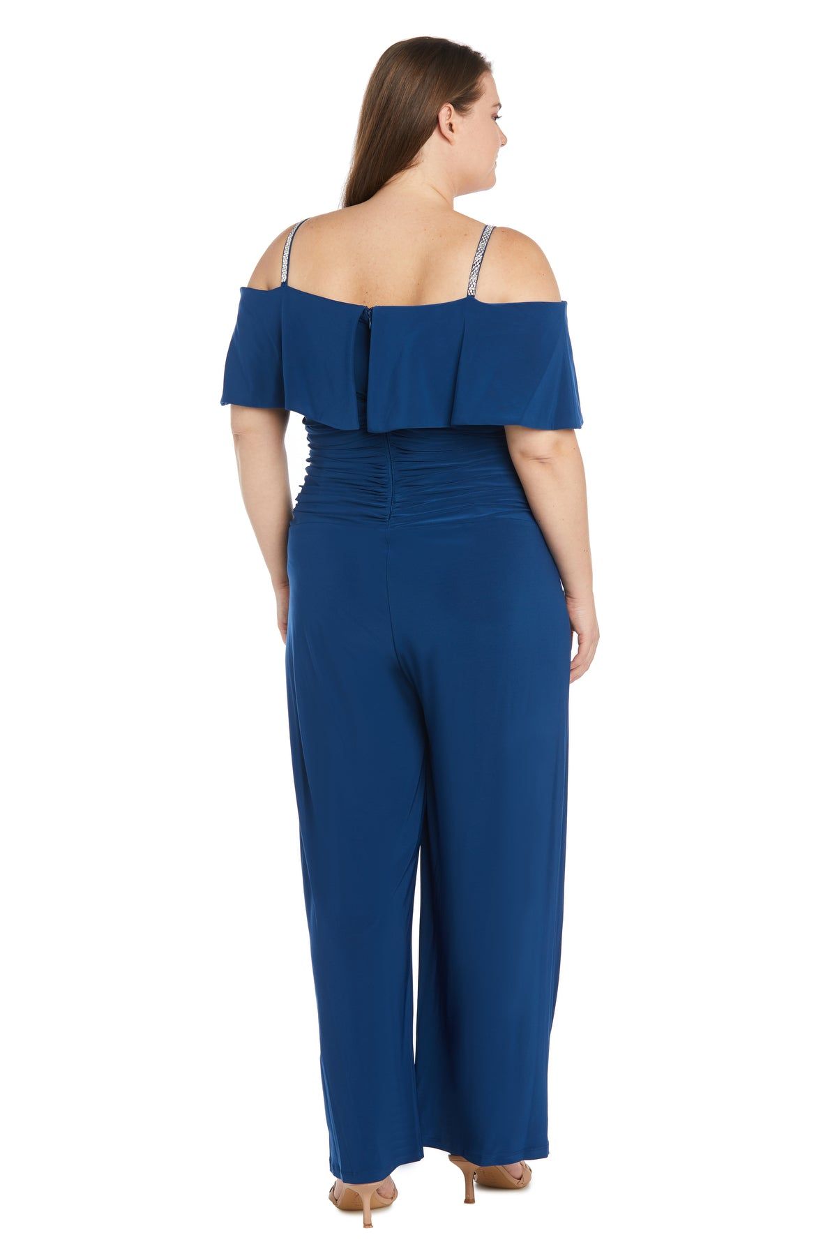 Off The Shoulder Jumpsuit with Ruched Bodice - Plus sold by R&M Richards product image thumbnail 2