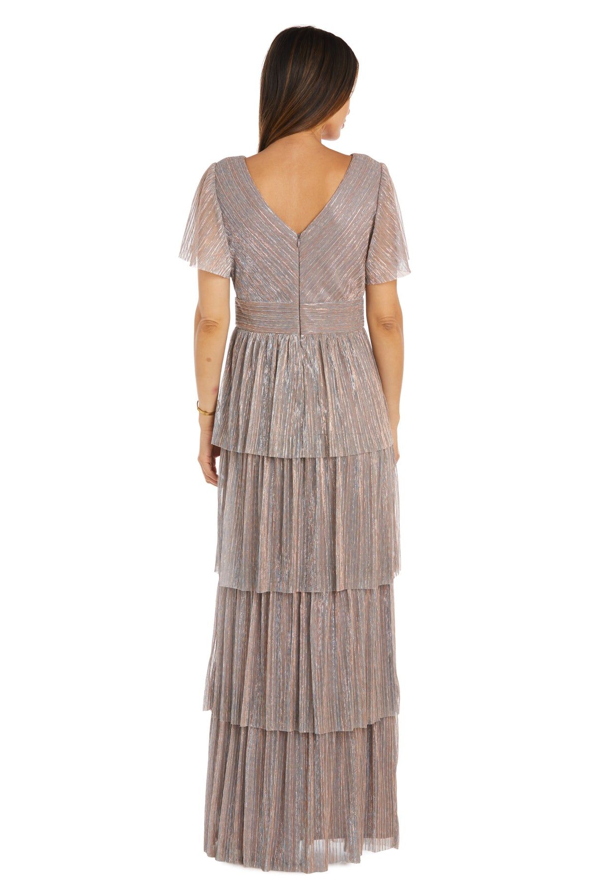 Long Crinkle Dress with Rhinestone Trim sold by R&M Richards product image thumbnail 2