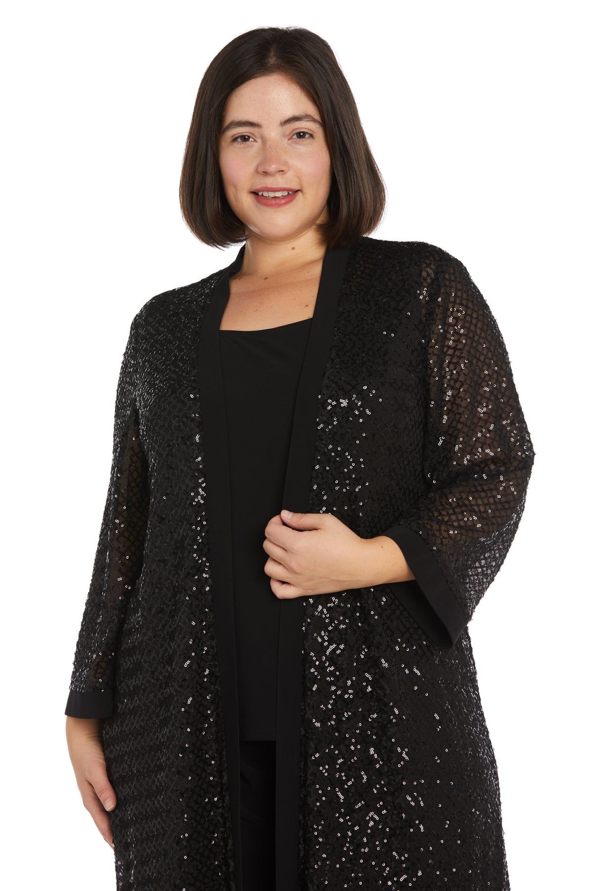 Three-Piece Sequin Pant Set with Matching Jacket - Plus sold by R&M Richards product image thumbnail 5